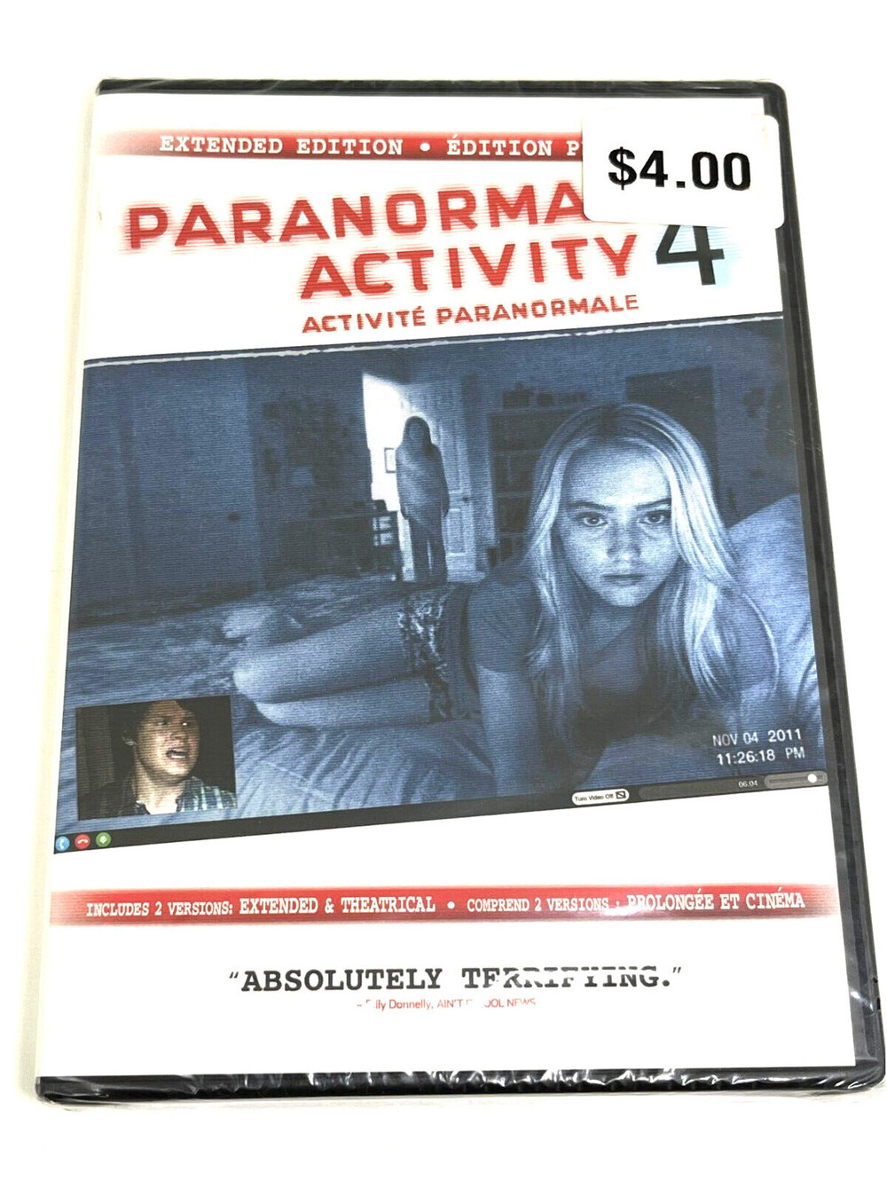 Paranormal Activity 4 DVD - Extended Edition - Brand New Sealed